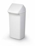 Durable Durabin affaldsspand kvadratisk 40 liter med flip låg hvid