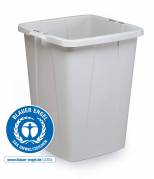 Durable Durabin affaldsspand kvadratisk 90 liter grå Blue Angel certificeret