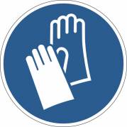 Durable Påbudsskilt "Handsker påbudt" aftagelig - Blå