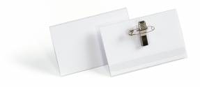 Durable kongresmærke 54x90 mm med nål/klemme rpet klar