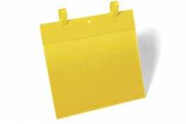 Durable lagerlomme med strop A4 tværformat gul