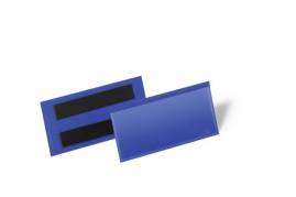 Durable lagerlomme med magnet strips 100x38mm blå