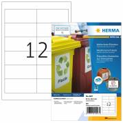 Herma etiket inkjet film ekstra st&aelig;rk 97X42,3 mat 40 ark + 20 etiketter hvid