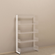 L-fod til hyldesektion p&aring; gulv 1600mm hvid