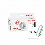 Meto etiket 29x28mm aftagelig 30007371 hvid, 5000 stk / 5 ruller