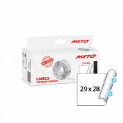 Meto etiket 29x28mm køl/frys hvid, 5000 stk / 5 ruller