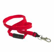 N&oslash;glesnore med karabinhage, B10xL900 mm R&oslash;d 