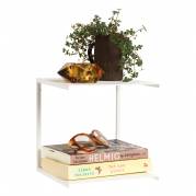Naga dobbelt hylde i metal 20x20x20cm hvid