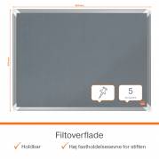 Nobo opslagstavle Premium Plus ECO filt 90x60 gr&aring;