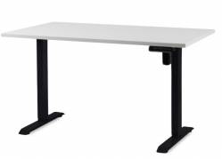 Operator II elektrisk h&aelig;ve s&aelig;nkebord 140x70 cm, sort stel hvid bordplade