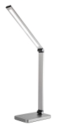 Platinet Skrivebordslampe 10W alu tr&aring;dl&oslash;s opladning, s&oslash;lv