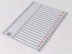 Q-line plastregister A4 med kartonforblad grå 1-20