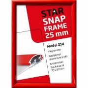 Snapramme A2 med 25mm r&oslash;d aluminium ramme
