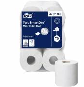 Tork T9 Advanced Toiletpapir 2-lags Mini hvid 472193 100% genbrugspapir