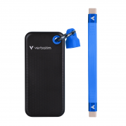 VERBATIM USB 3.2 Gen 2 256GB Pocket SSD, sort-bl&aring;