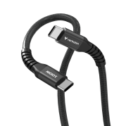 Verbatim Sync&Charge USB-C to USB-C mag cab 100W 200cm sort
