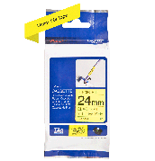 Brother fleksibel tape TZe-FX651 24mm sort på gul