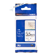 Brother tape TZeN201 3,5mm sort på hvid
