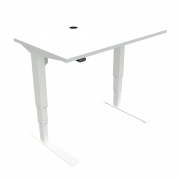 ConSet 501-37 hæve-sænke bord 100x60cm hvid med hvidt stel