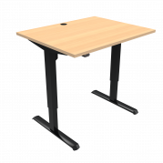 ConSet 501-33 hæve-sænke bord 100x80cm bøg med sort stel
