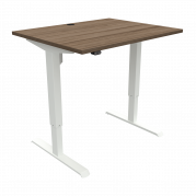 ConSet 501-33 hæve-sænke bord 100x80cm valnød med hvidt stel