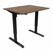 ConSet 501-33 hæve-sænke bord 100x80cm valnød med sort stel