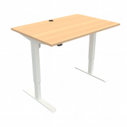 ConSet 501-33 hæve-sænke bord 120x80cm bøg med hvidt stel