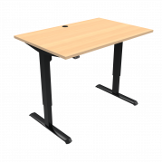 ConSet 501-33 hæve-sænke bord 120x80cm bøg med sort stel
