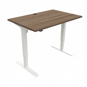 ConSet 501-33 hæve-sænke bord 120x80cm valnød med hvidt stel
