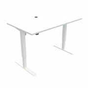 ConSet 501-33 h&aelig;ve-s&aelig;nke bord 140x80cm hvid med hvidt stel