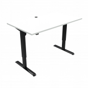 ConSet 501-33 hæve-sænke bord 140x80cm hvid med sort stel