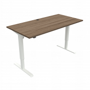 ConSet 501-33 hæve-sænke bord 160x80cm valnød med hvidt stel