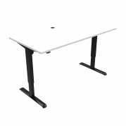 ConSet 501-33 hæve-sænke bord 180x80cm hvid med sort stel