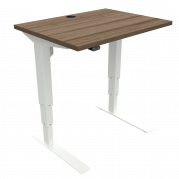 ConSet 501-37 hæve-sænke bord 80x60cm valnød med hvidt stel