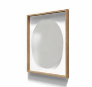 Lintex A01 circle glastavle i ramme 100x100cm Shy, grå