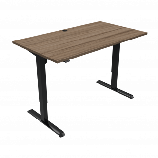 ConSet 501-33 hæve-sænke bord 140x80cm valnød med sort stel