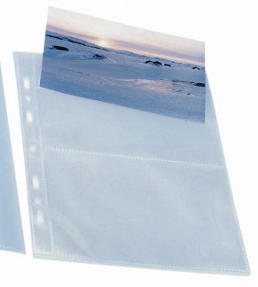 Bantex A5 postkortlommer med 2 lommer a 10x15 cm klar