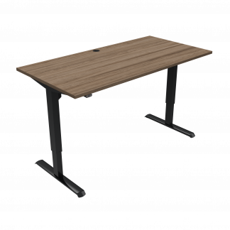ConSet 501-33 hæve-sænke bord 160x80cm valnød med sort stel
