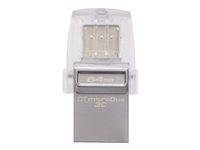 Kingston DataTraveler microDuo 3C 64GB USB 3.1 / USB-C Sølv
