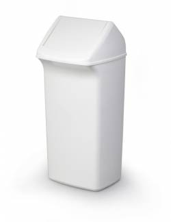Durable Durabin affaldsspand kvadratisk 40 liter med flip låg hvid