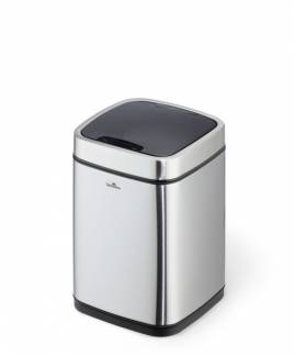 Durable NO TOUCH affaldsspand med sensor låg 6 liter sølv