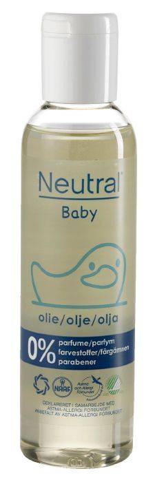 Neutral Baby Olie uden parfume parabener og 150ml