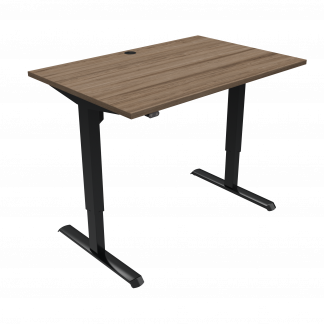 ConSet 501-33 hæve-sænke bord 120x80cm valnød med sort stel