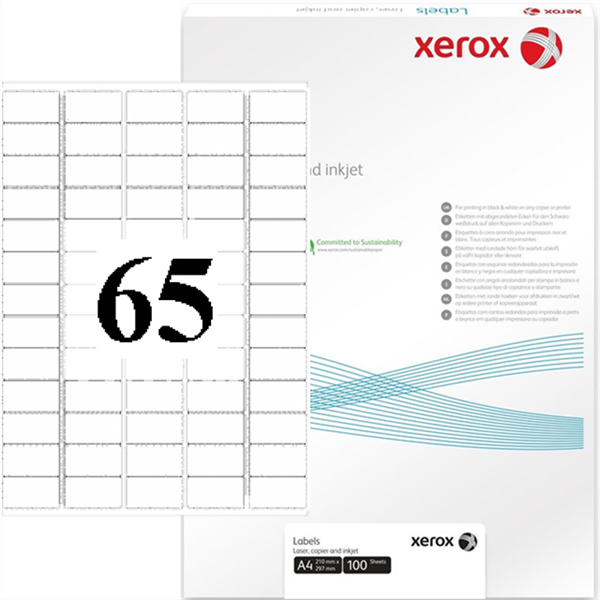 Xerox multietiket A4 38x21mm, 100 ark