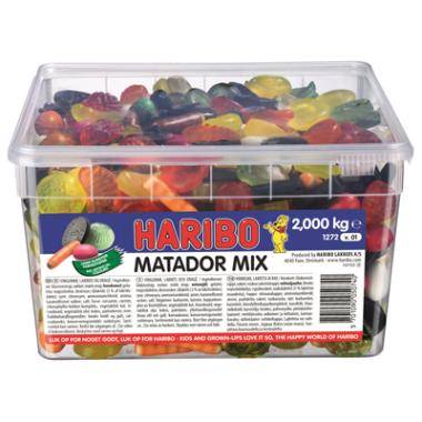 Haribo Matador Mix 2 kg i plastboks