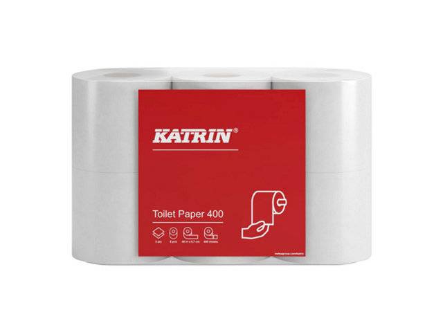 Katrin Classic 400 Svanemærket toiletpapir 2-lags, 42 ruller hvid