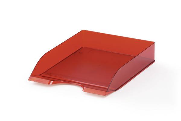 Durable Basic brevbakke A4 stabelbar transparent rød