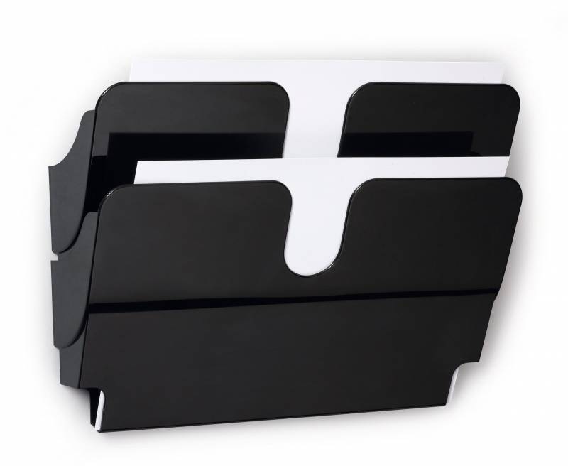 Durable brochureholder flexiplus a4 2-fag tvær magnetisk sort