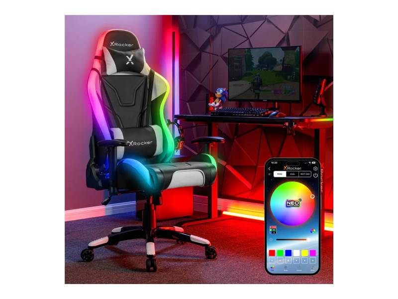 X Rocker Agility Sport Gamer Stol Sort Hvid