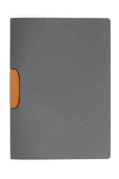 Durable Duraswing klemmappe polypropylen A4 grå med orange klemme